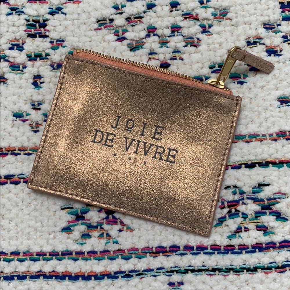 NWOT Anthropologie rose gold coin purse